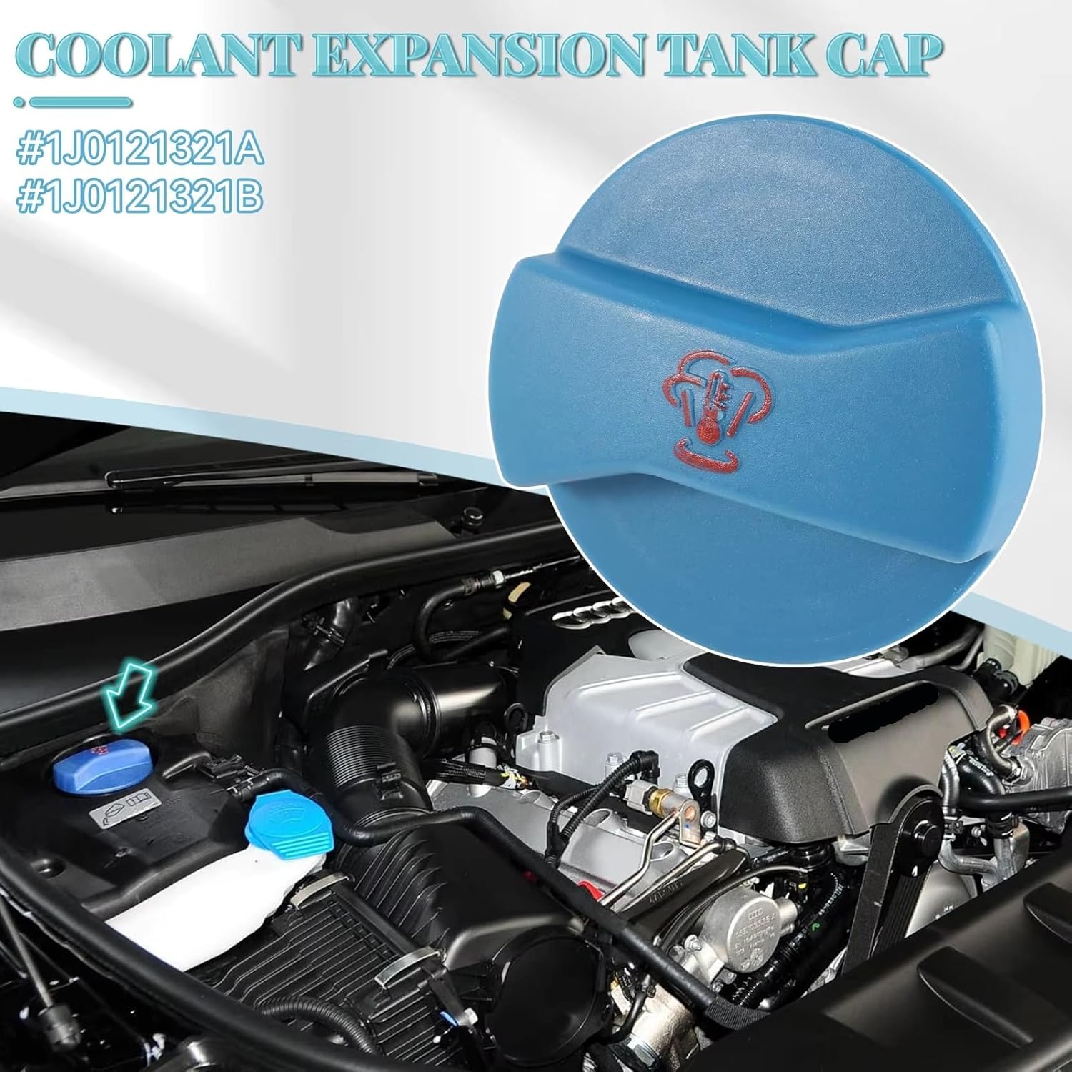 Radiator Coolant Reservoir For Seat For Cordoba 1999 2000 2001 2002 Engine Radiator Coolant Expansion Recovery Tank Bottle Cover Cap 1J0121321B 1J0121321A
