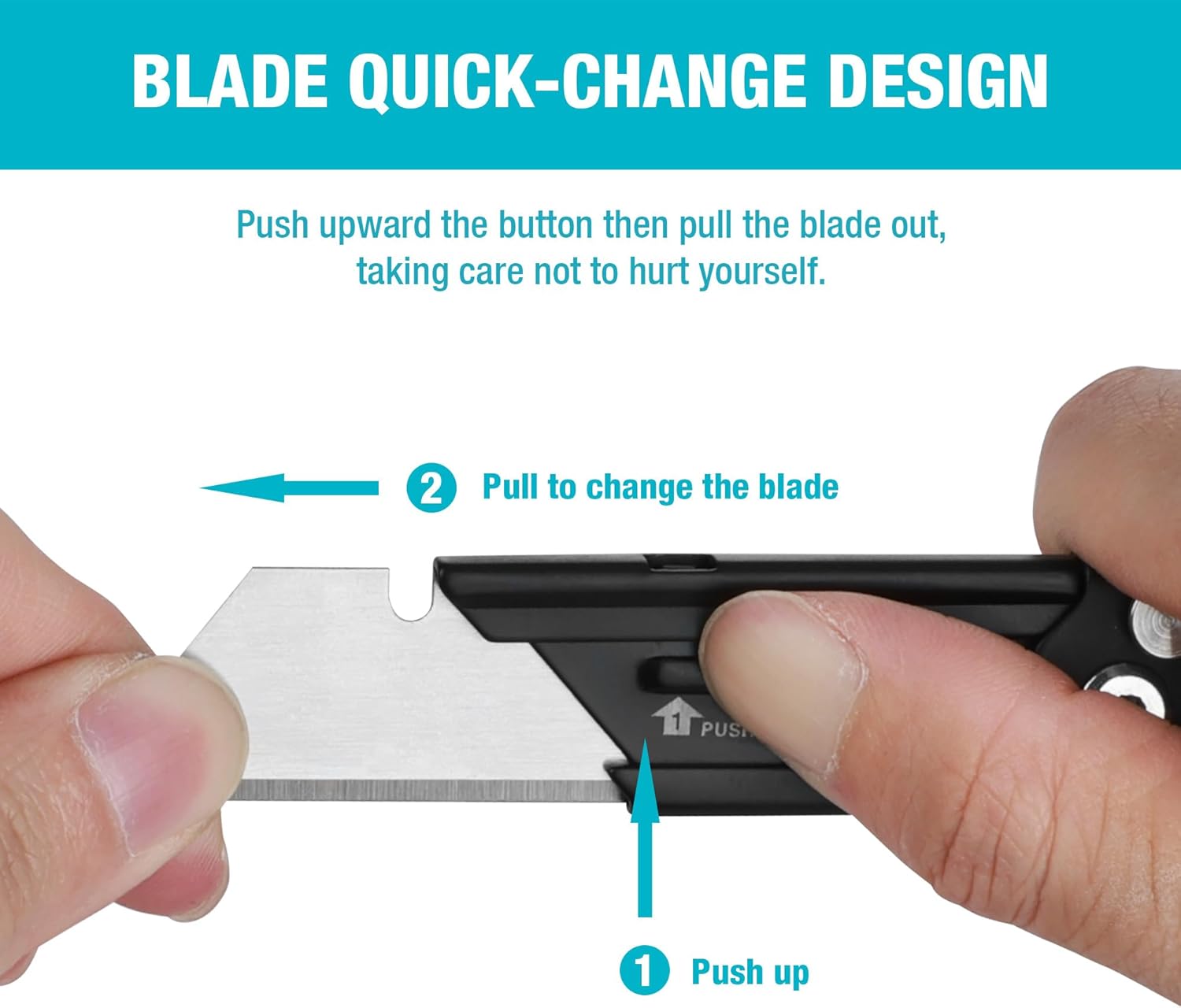 DURATECH 2-Pack Folding Utility Knife, Mini Box Cutter with Safety Axis Lock, Belt Clip, Quick-change Blade Mechanism, Full Stainless Steel Body and SK5 Sharp Blade, EDC Pocket Knife Gifts for Men