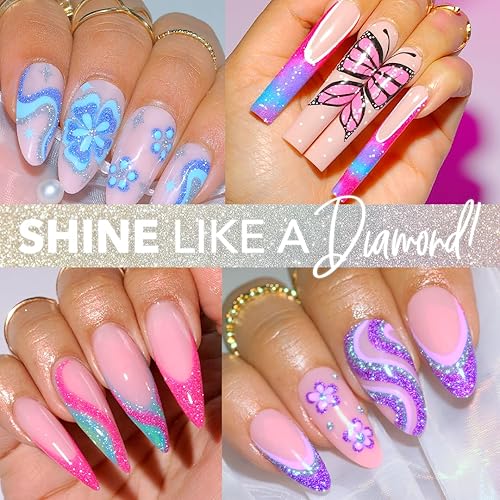 Miniatura 6 de KIARA SKY Esmalte de gel DiamondFX Reflective Glitter Soak Off con efecto de polvo Sparkle Diamond 0.5 fl oz, Beets It (morado)