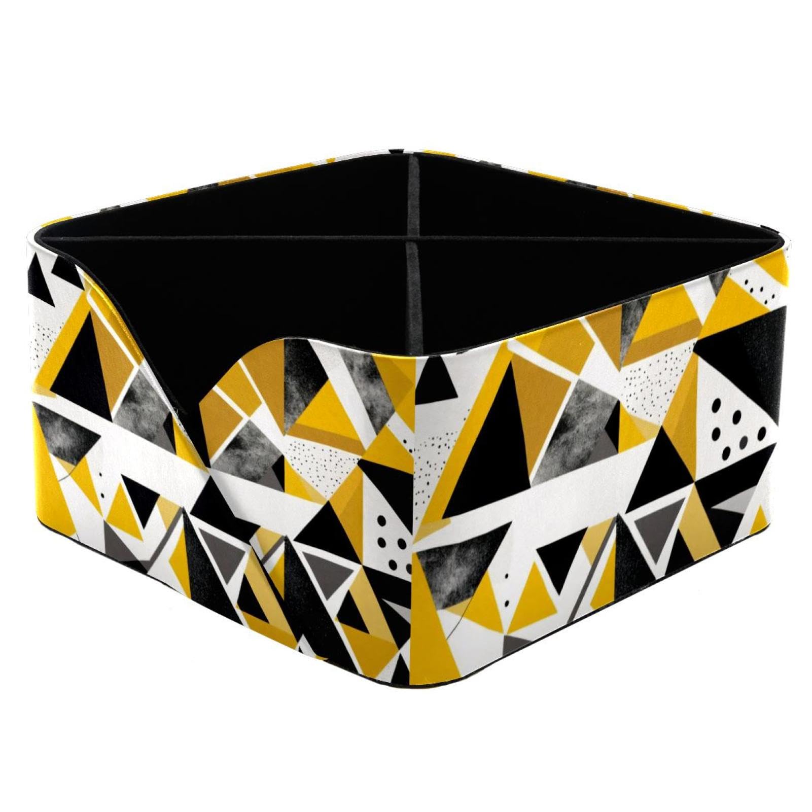 Porte-stylos rectangulaire jaune abstrait pour illuminer votre bureau et atelier d'art