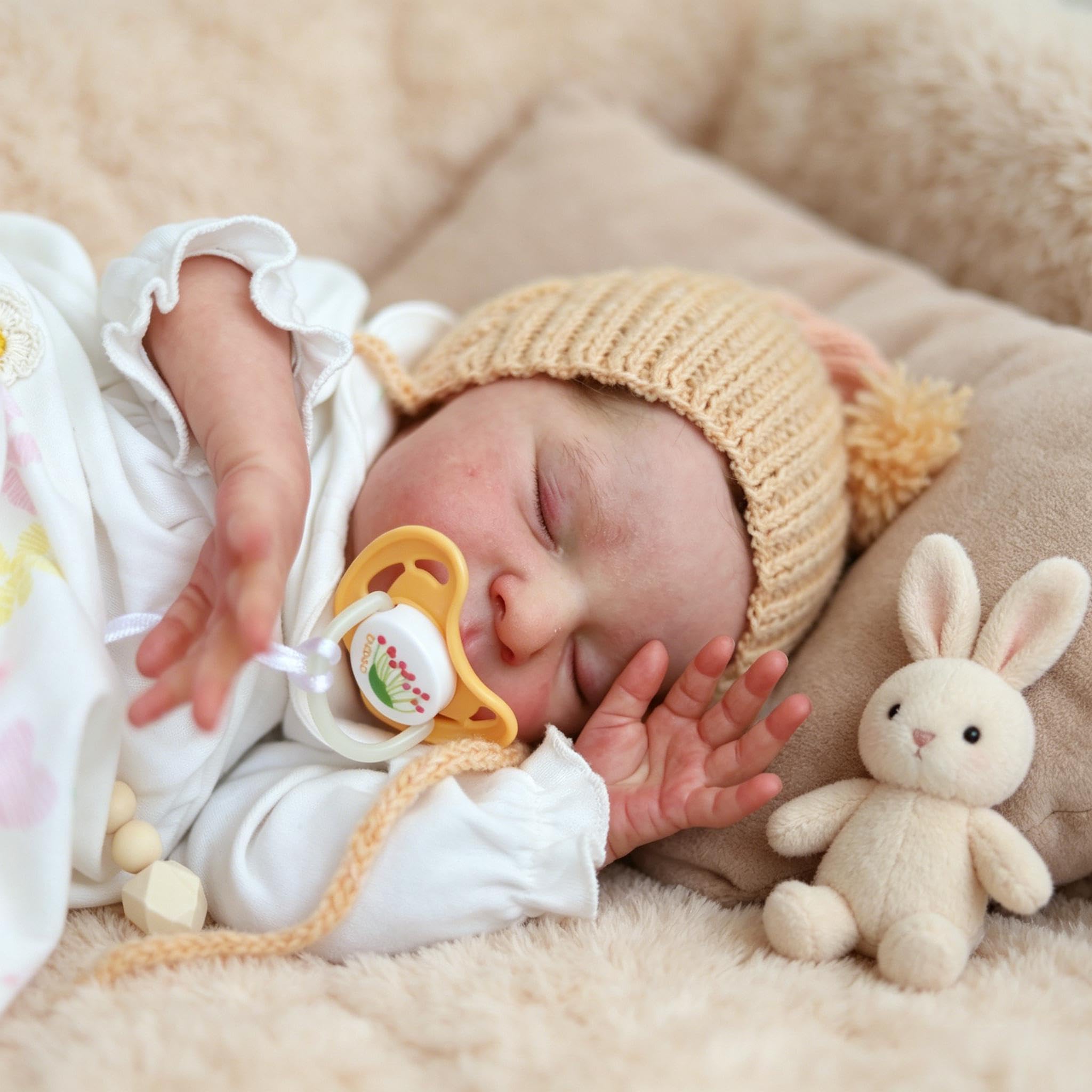 RXDOLL Realistyczna lalka dla dziewczynki, 45 cm, miękki, winylowy, na całe ciało, silikon, lalki, które wyglądają na prawdziwe życie, anatomicznie poprawne, lalki niemowlęce, zmywalna, zabawka dla