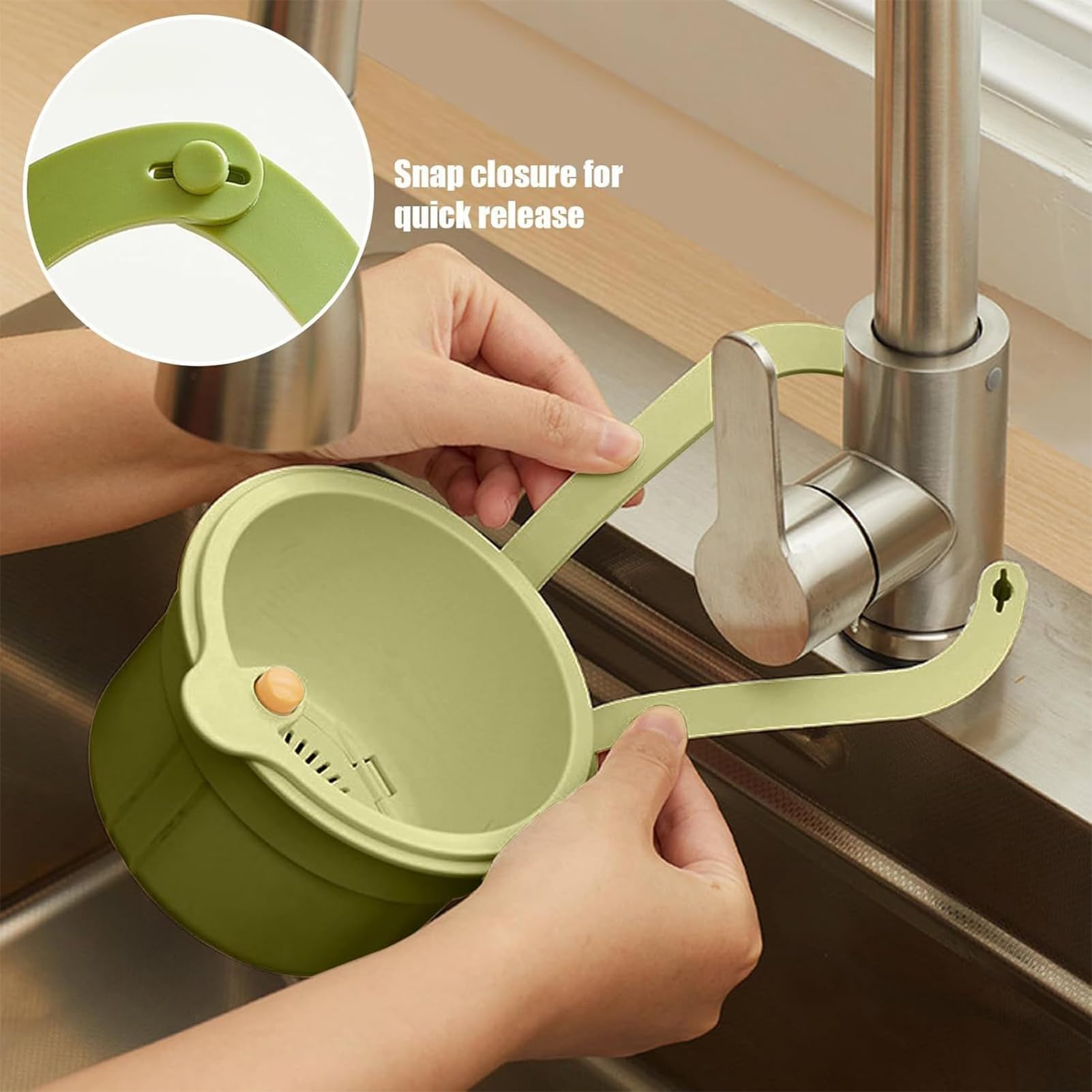 Cestello Di Scarico Per Lavello Da Cucina, Cestino Di Scarico Del Scolapasta Del Sospeso, 2025 Lavello Cucina Autopulente Per Rifiuti Alimentari Rubinetto Da Appendere