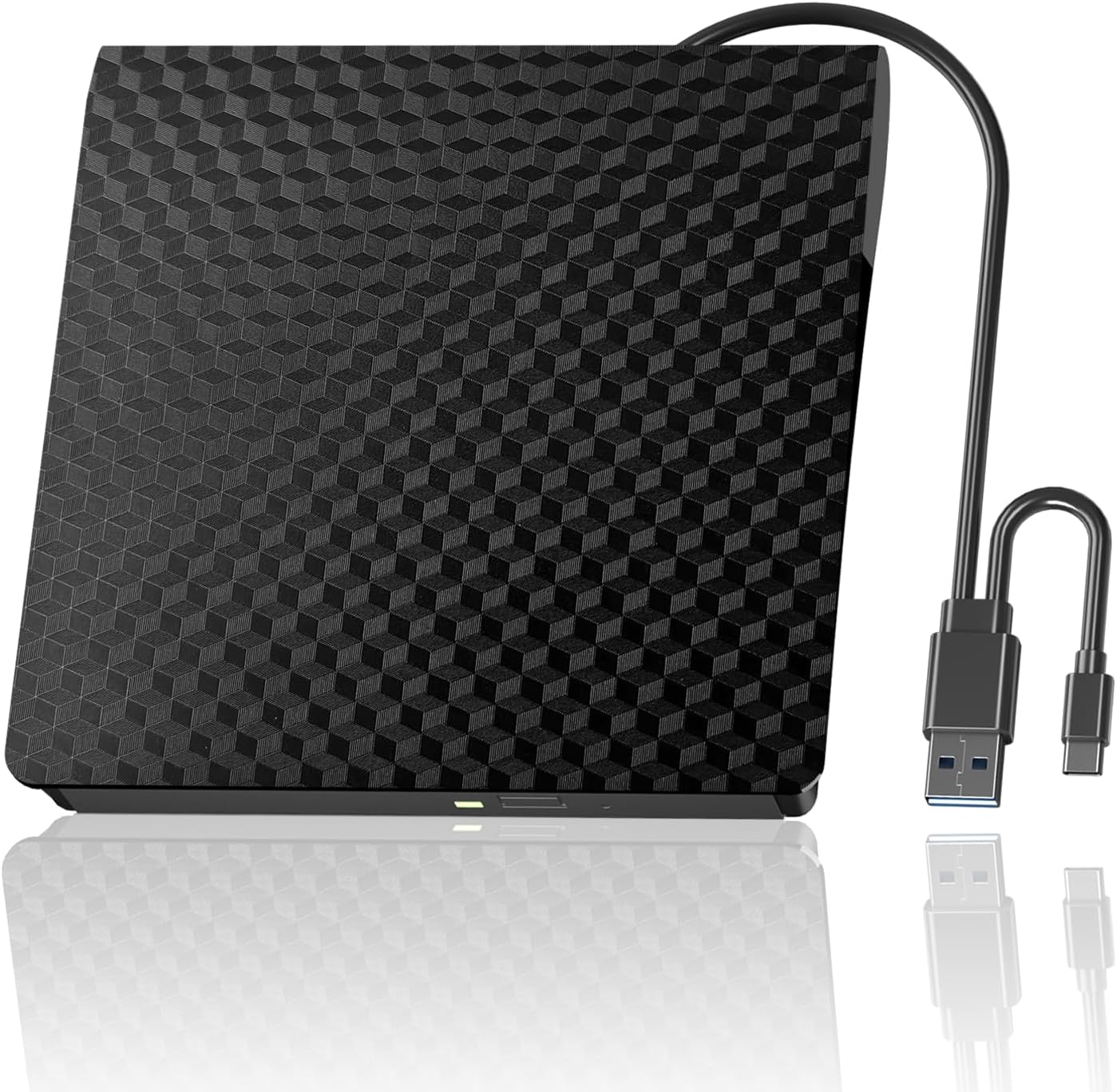 External Bluray Drive, USB 3.0 and Type-C Blu Ray Burner Player Slim 3D Optical Blu-Ray DVD CD Player Compatible with Windows XP/7/8/10/11 Mac OS for PC Laptop Desktop MacBook