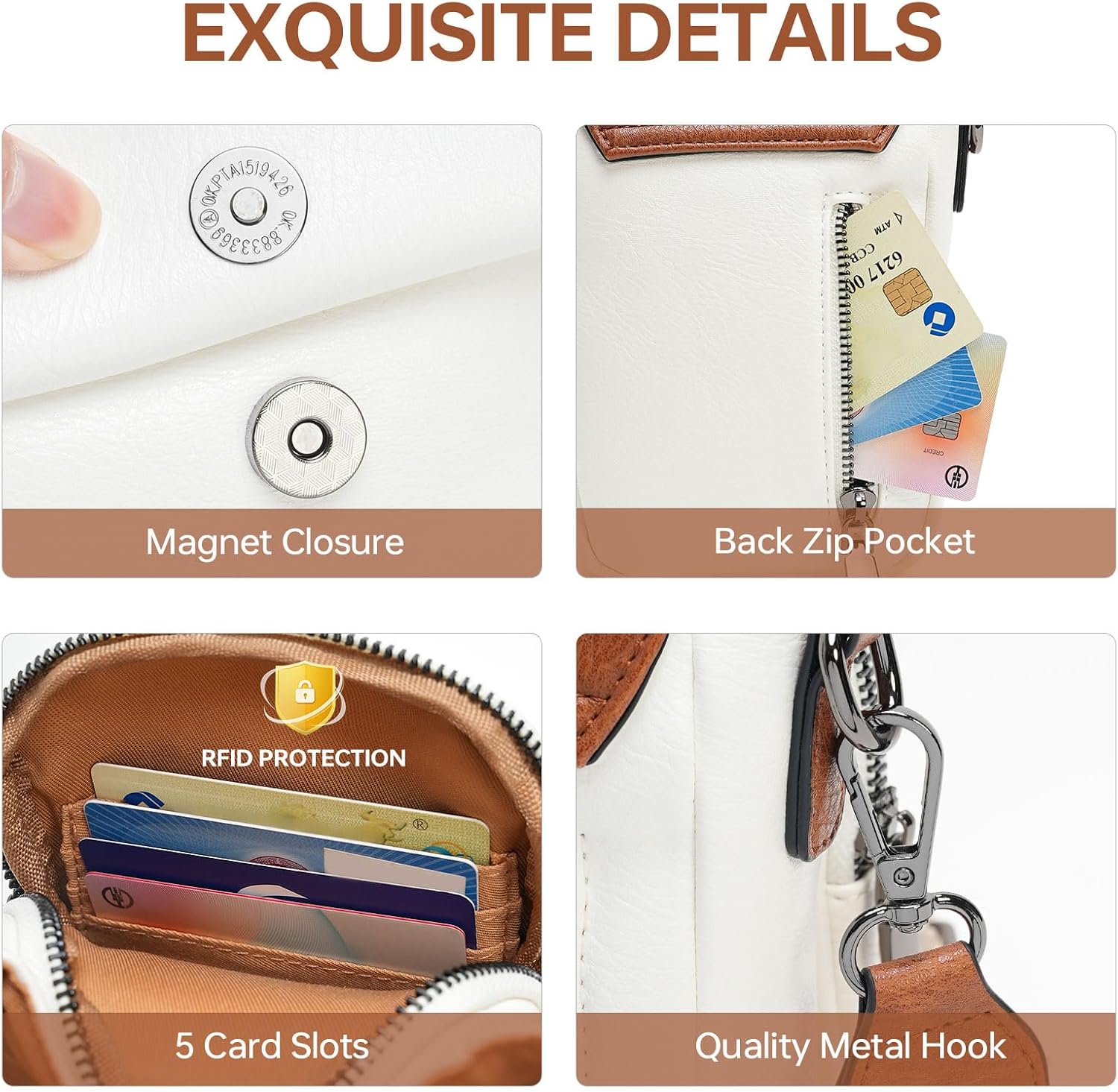 GEMIU Small Crossbody Bags for Women Cell Phone Purse Crossbody Wallet Purses with Card Slots