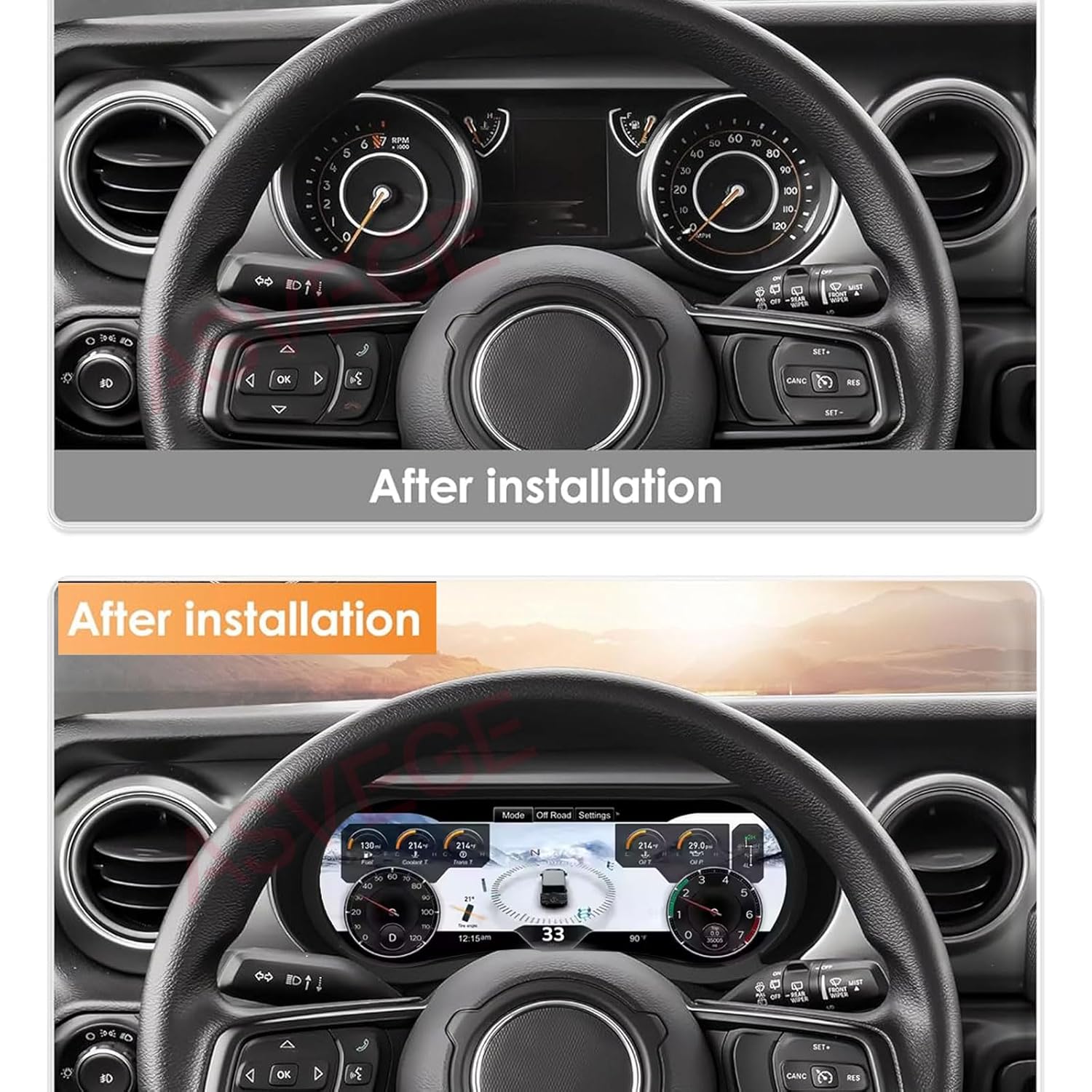 12.3 inch Digital Dash Instrument Cluster for Jeep Wrangler JL/Gladiator 2018-2023 Car Odometer Dashboard Cluster Virtual Cockpit Plug&Play,Non-Destructive Install,OTA Upgrade