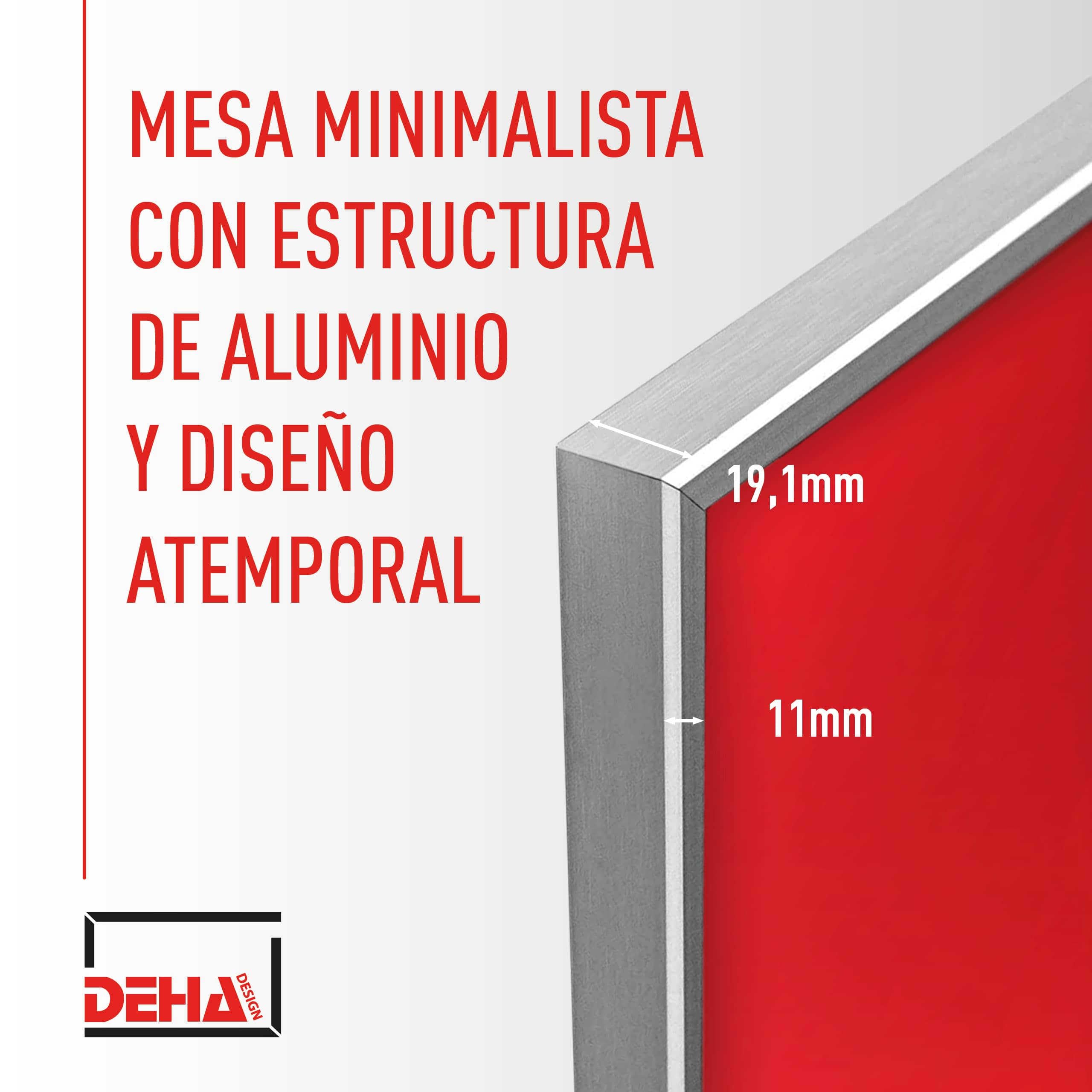 DEHA Design marco de fotos, 59,4 x 84,1 cm (A1), Aluminio, Plata mate, Marco para pósterpara colgaren formato vertical y apaisado, vidrio sintético irrompible, Boston