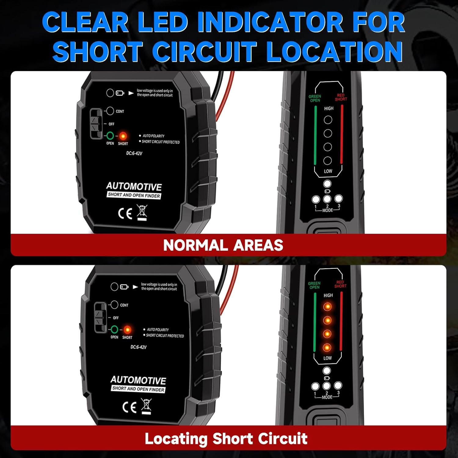 VSTM Wire Tracer Automotive Electrical Open & Short Finder, Circuit Breaker Finder, Circuit Tester, Fault Probe Cable Tracker, DC 6-42V Electrical Circuit Diagnostic Tool