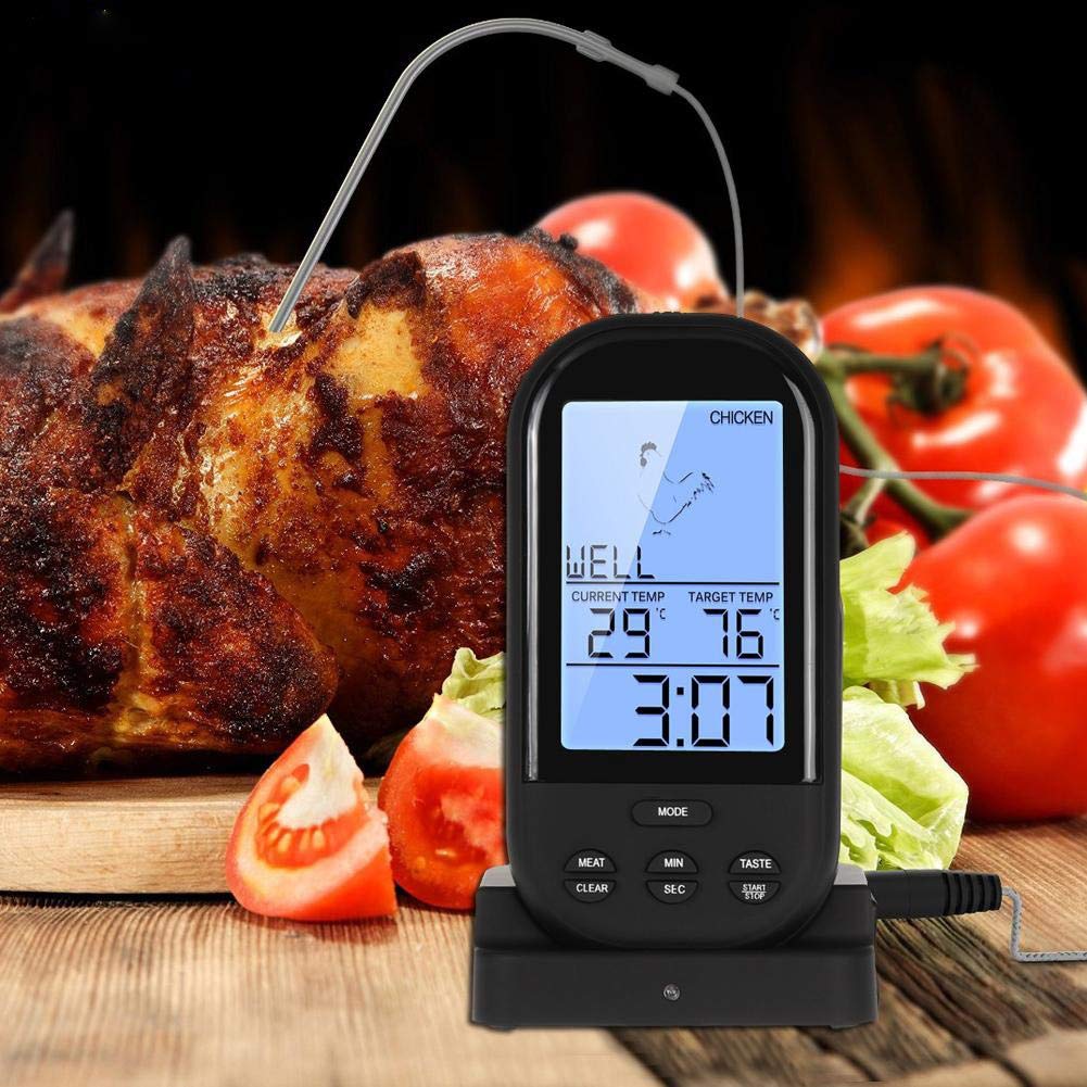 Digital LCD Remote Kitchen Oven Food Cooking Meat BBQ Thermometer
