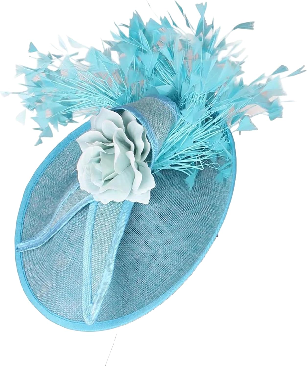 Women's Feather Fascinator Headband Elegant Bridal Wedding Headpiece Formal Cocktail Dinner Tea Party Derby Hat