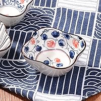 Vista 5 de Juego de 6 platos de salsa de 4 onzas, cuencos pequeños de diferentes patrones para salsa de tomate, condimentos, aderezos para ensaladas y especias