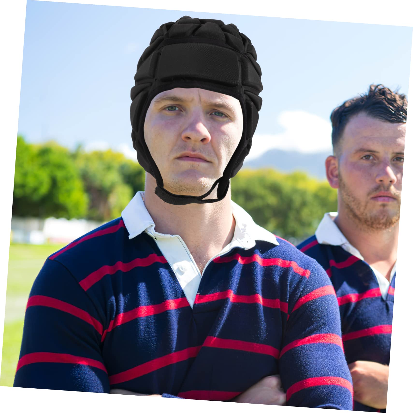 BESPORTBLE Funda Casco Rugby Casco De Rugby De Fútbol Suave Gorra De o De Portero o Acolchado o De Patinaje Cómodo o De Futbol os De Beisbol Esponja Black