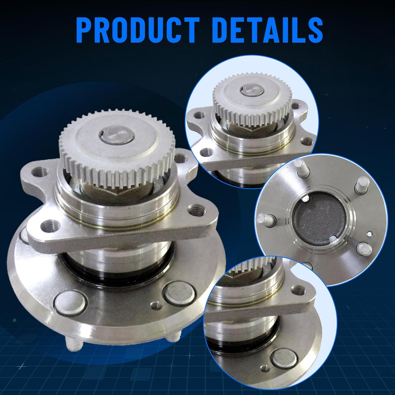 512265 Rear Left/Right Wheel Hub Bearing Assembly for Hyundai Sonata 2006-2010, for Kia Magentis 2006-2010/Optima 2006-2010 5 Lugs w/ABS