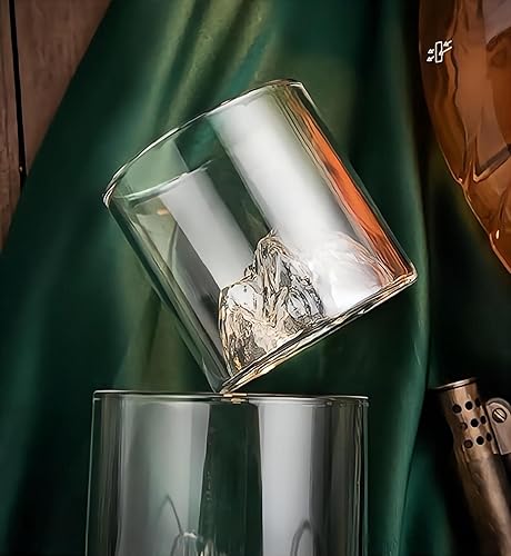 Miniatura 4 de Fuji Iceberg Glass, Whiskey, Popular, Solid Rock Glass, Traditional, Handmade, Heat Resistant, Kanshan Beer, Japanese Sake, Fuji Iceberg Cup, 11.8