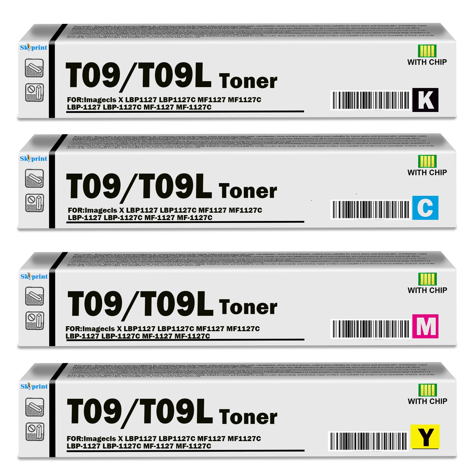 Amazon.com: T09 Toner Cartridges Black Cyan Yellow Magenta