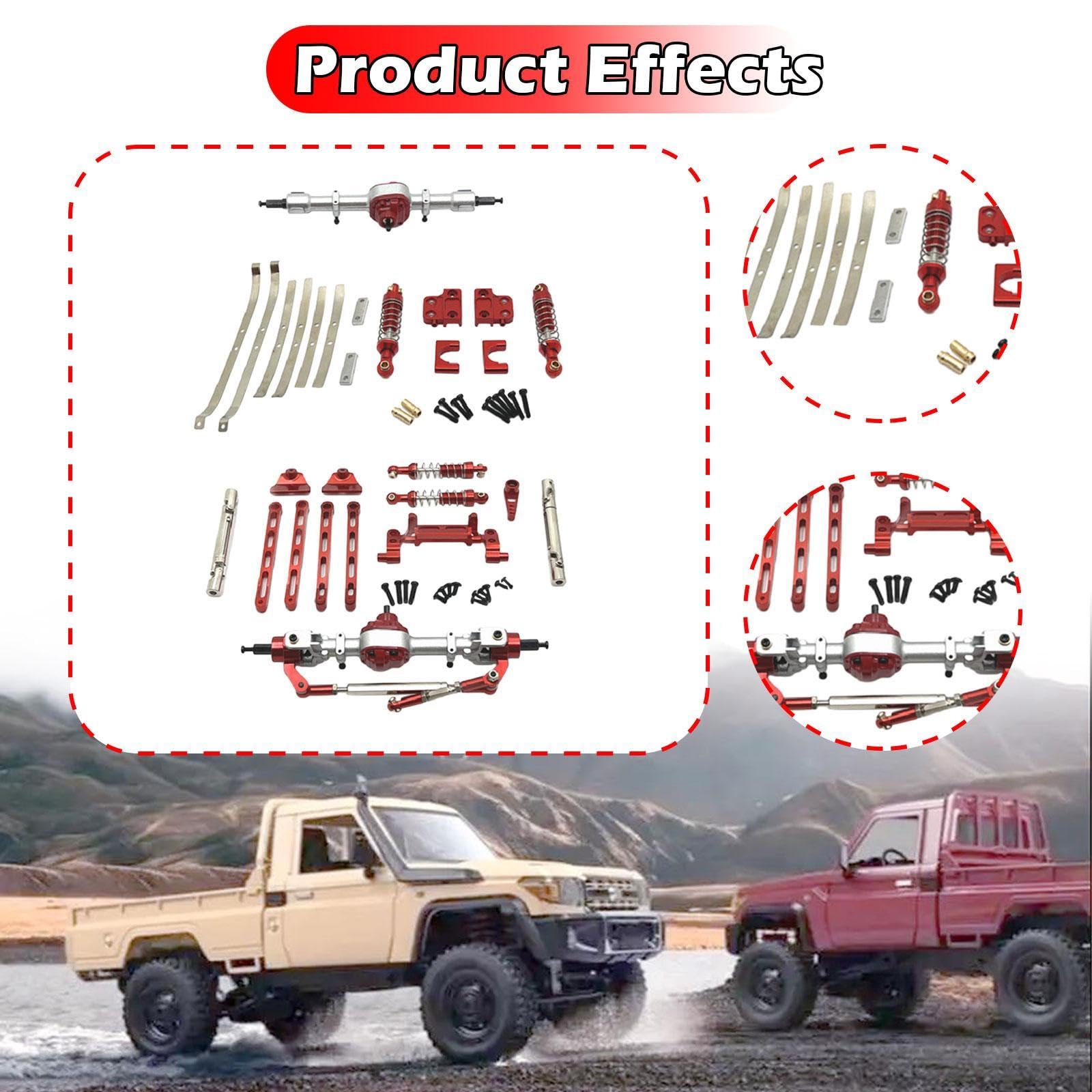 Kit de Reemplazo Y Reacondicionamiento de Piezas de Repuesto Metálicas para Chasis de Coche RC, Accesorio de Montaje de Centro de Gravedad Inferior, U, Rojo