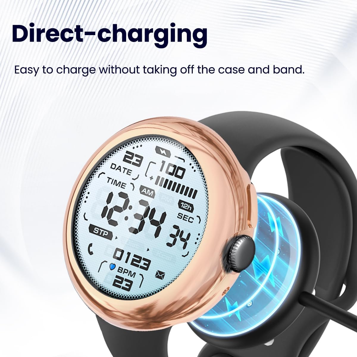 8-Pack TPU Full Coverage Case Compatible with Google Pixel Watch 4 41mm/45mm Protective Cases, Shockproof Scratch-Resistant Film Protector Cover (Pixel Watch 4-41mm)