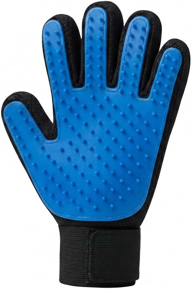 Luva Removedora de Pelos para Pets com 180 Pontas de Silicone Massagem Limpeza e Desembaraço para Cães e Gatos