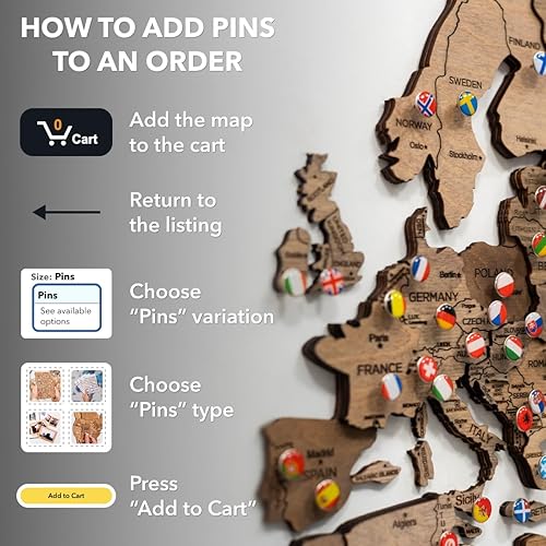 Miniatura 5 de Enjoy The Wood Mapa del mundo de madera 3D, arte de pared, decoración de pared de madera grande, idea de regalo de inauguración de la casa, idea de