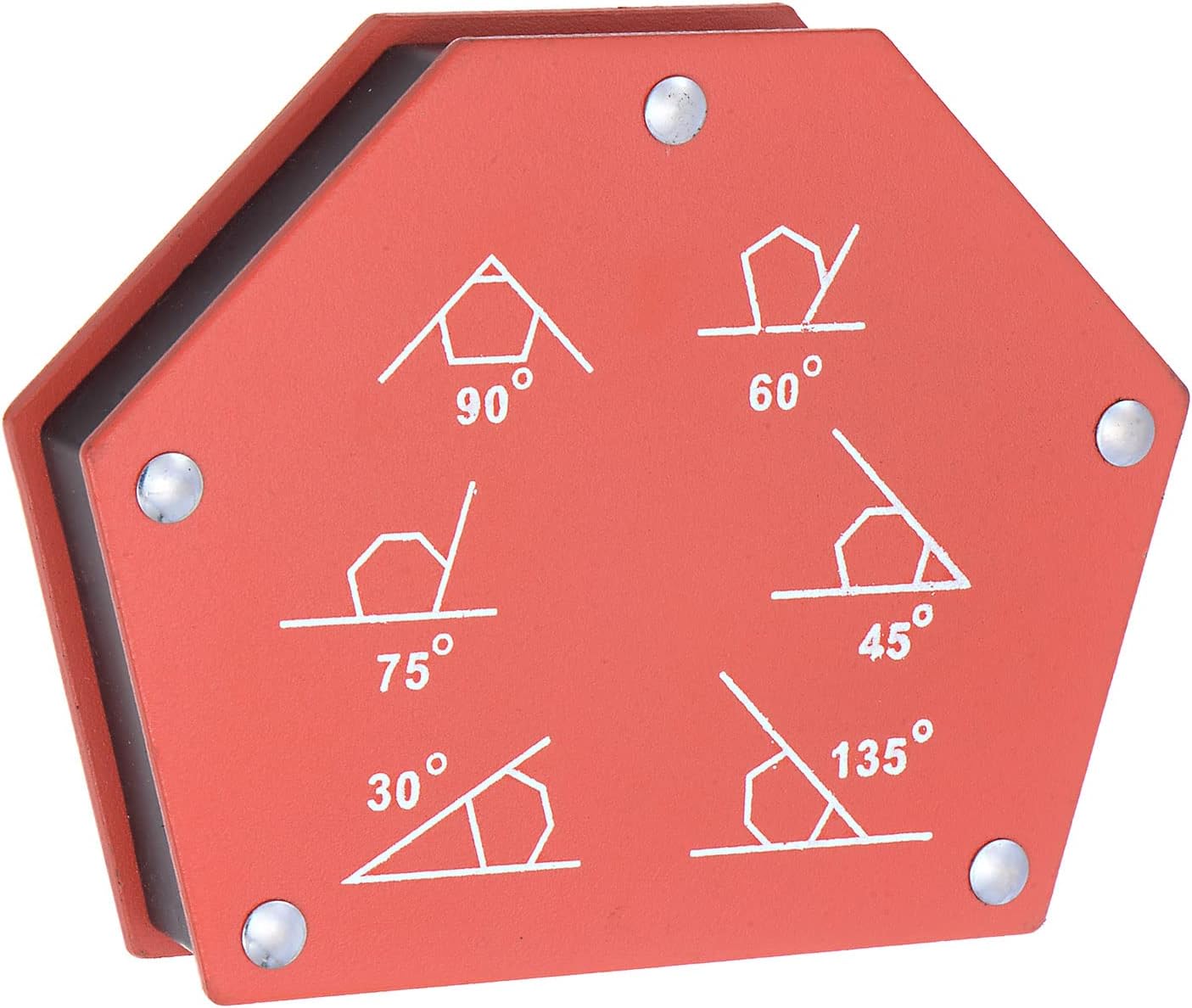 HARFINGTON Arrow Welding Magnet Holder, 80LBS 30，45，60，75，90 Degree Multi‑Angle Six Sides Magnetic Metal Clamps Working Tools for Welding, Soldering, Assembling