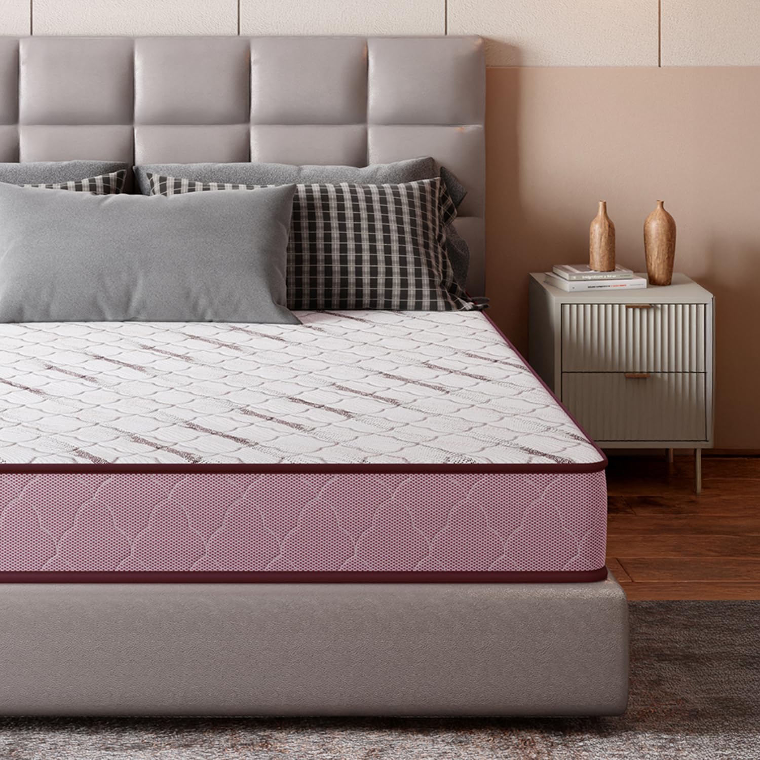 GODREJ INTERIO Mattress Restomagic Latex 6 Inch King Size Mattress (78 x 72 x 6), 5-Years Warranty, White and Wine - Review, Price and Buying Guide