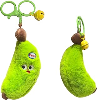 Cute Novelty Croaking Banana, Stuffed Animal, Rattling Banana, with Secure and Sturdy Keychain, and A Bell, Suitable for All Ages, A Good Choice for Relieving The Pressure