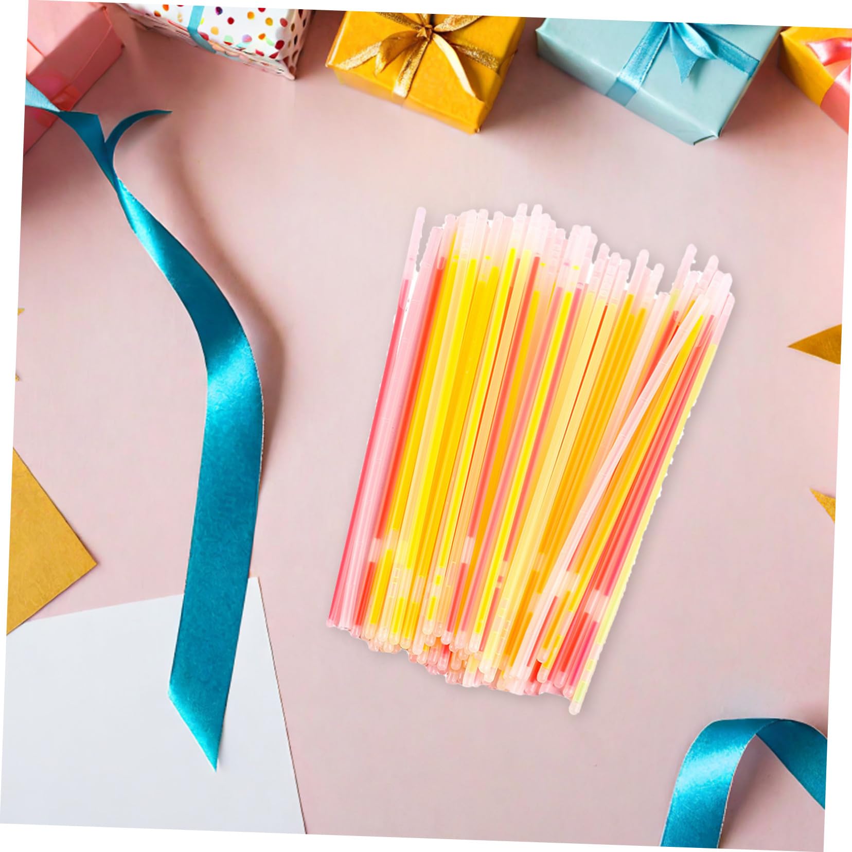 Pulseras de Palitos Luminosos 150 Piezas de Plástico para Fiesta