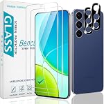 2+2 Pack Screen Protector for Samsung Galaxy S26 Ultra Tempered Glass with Camera Lens Protector, Support Fingerprint Unlock, Anti Scratch, Bubble Free