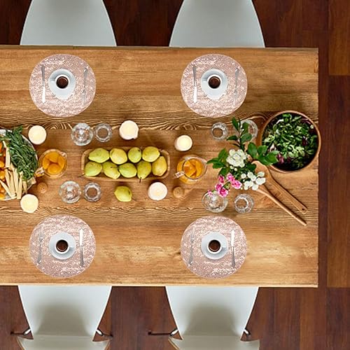 Miniatura 6 de Juego de 6 manteles individuales de lentejuelas, resistentes al calor, manteles individuales resistentes a las manchas, elegantes manteles