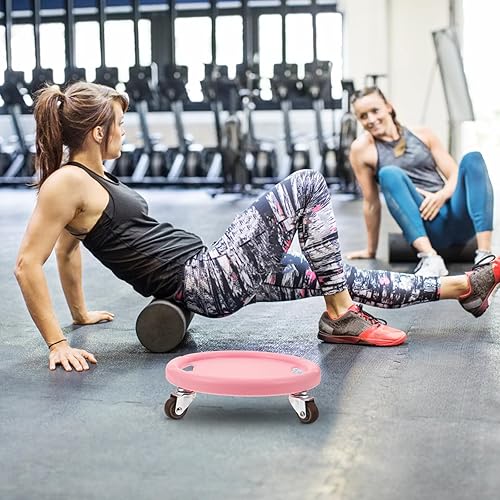 Miniatura 9 de VANZACK Deslizadores de ejercicio abdominal, rueda de rodillo de entrenamiento central con placa deslizante y entrenador de tabla abdominal de