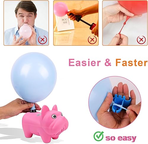 Miniatura 4 de Chamvis Kit de arco de globos con bomba de globo eléctrica, marco de soporte de arco de globos ajustable, cenadores de jardín para bodas, baby