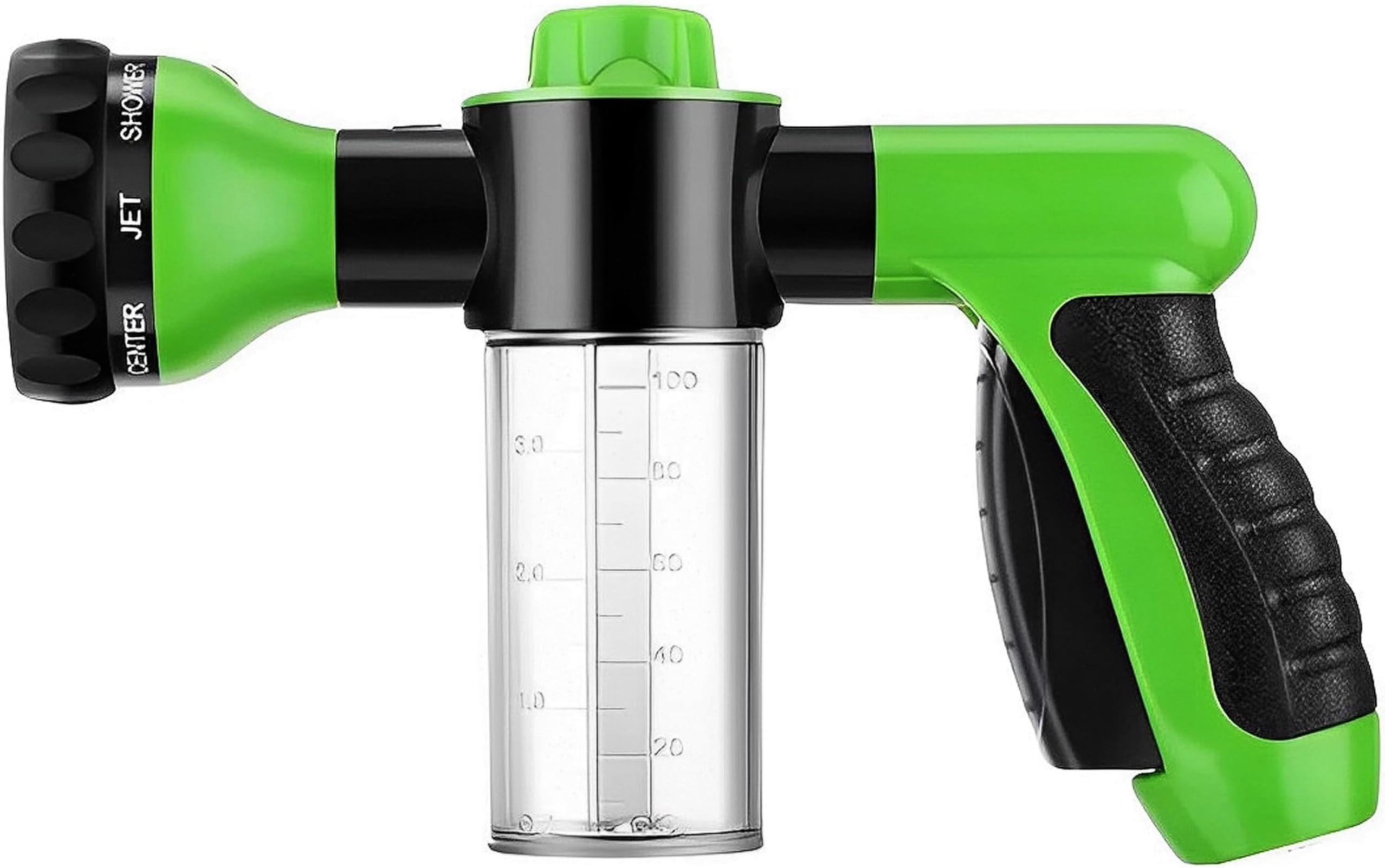 Car Wash Nozzle with Soap Dispenser and Nine Spray Settings