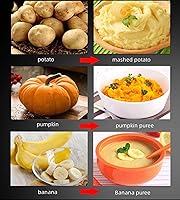 Vista 5 de Golden Potato Masher - Triturador de patatas de acero inoxidable, herramienta de cocina, papas, aguacate, batata, frutas, verduras, tomate