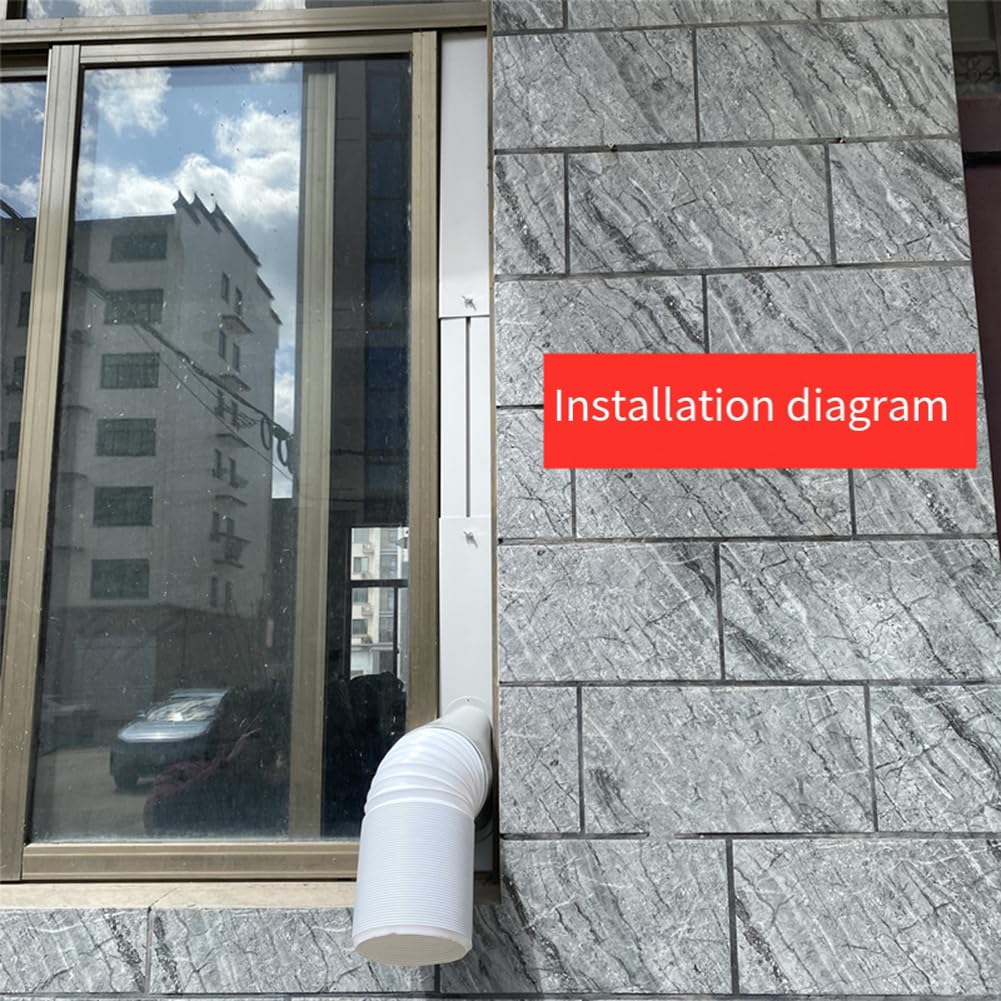 DAZZLEEX Placa de bloque de aire acondicionado portátil libremente estirable y ajustable adaptador pinguino ventana abatible, 55-160 cm con tornillos para kit de diapositivas de ventana (2 piezas)
