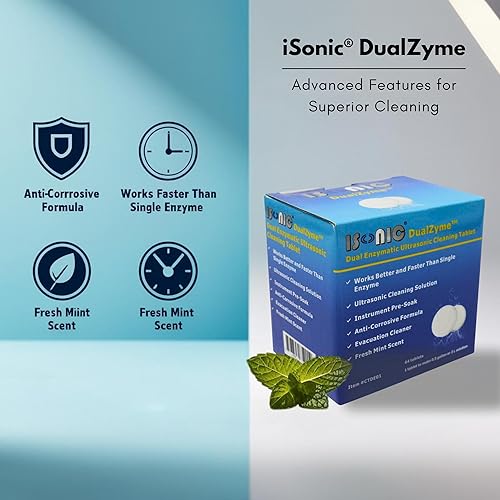 Miniatura 4 de iSonic CTDE01 DualZyme Dual Enzimatic Ultrasonidos Tableta de Limpieza