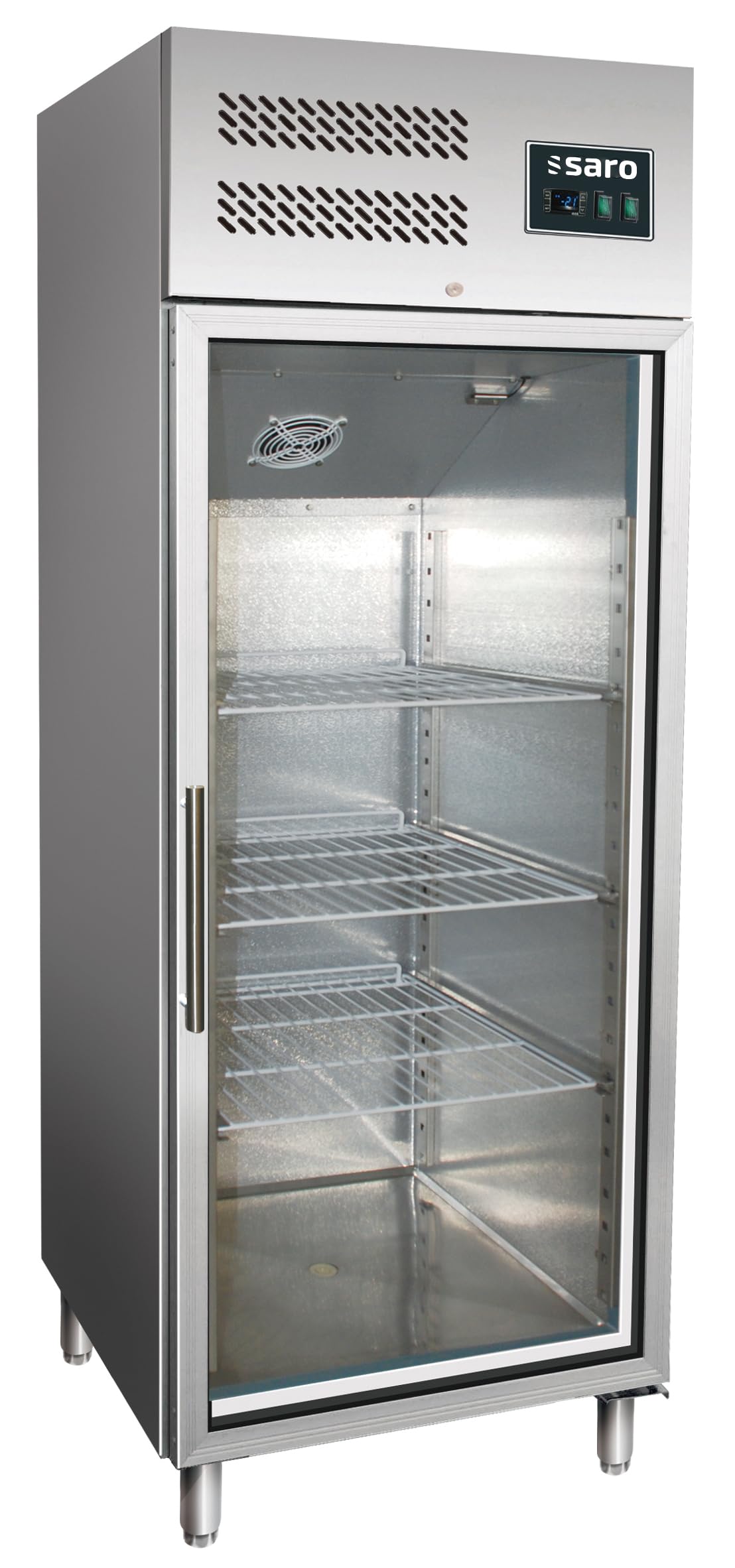 SARO Gewerbekühlschrank mit Glastür - 2/1 GN, Modell GN 600 TNG