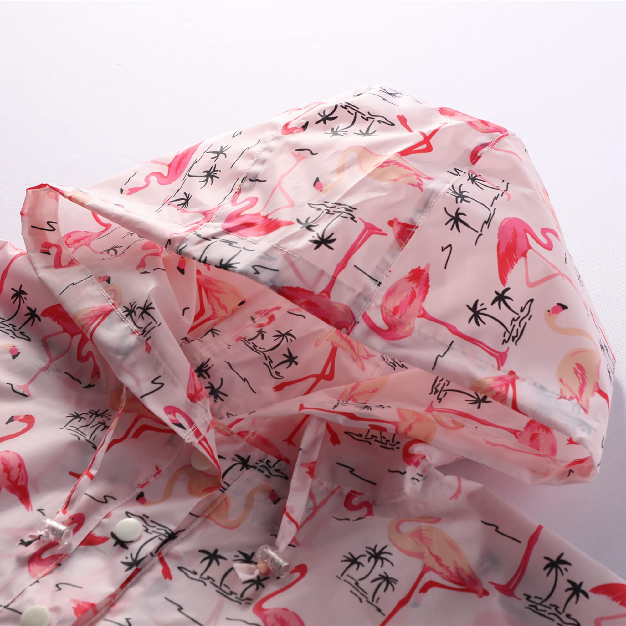 QIKADO Poncho Antipioggia Bambino, Poncho Pioggia Bambina con Cappuccio e Bottoni Portatile