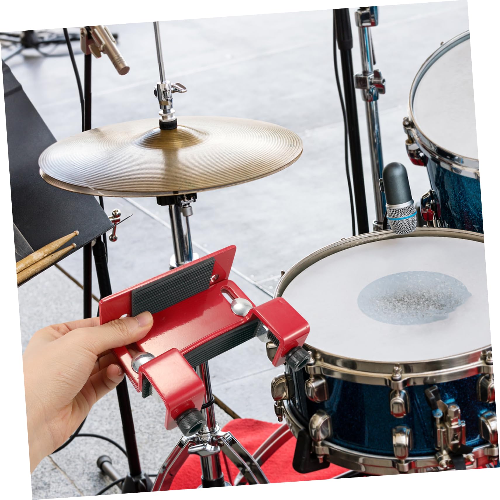 SUPVOX Piattaforma Sollevatore per Grancassa Metallo Accessorio Professionale per Kit Batteria Facile da Installare e Resistente per Appassionati Percussioni