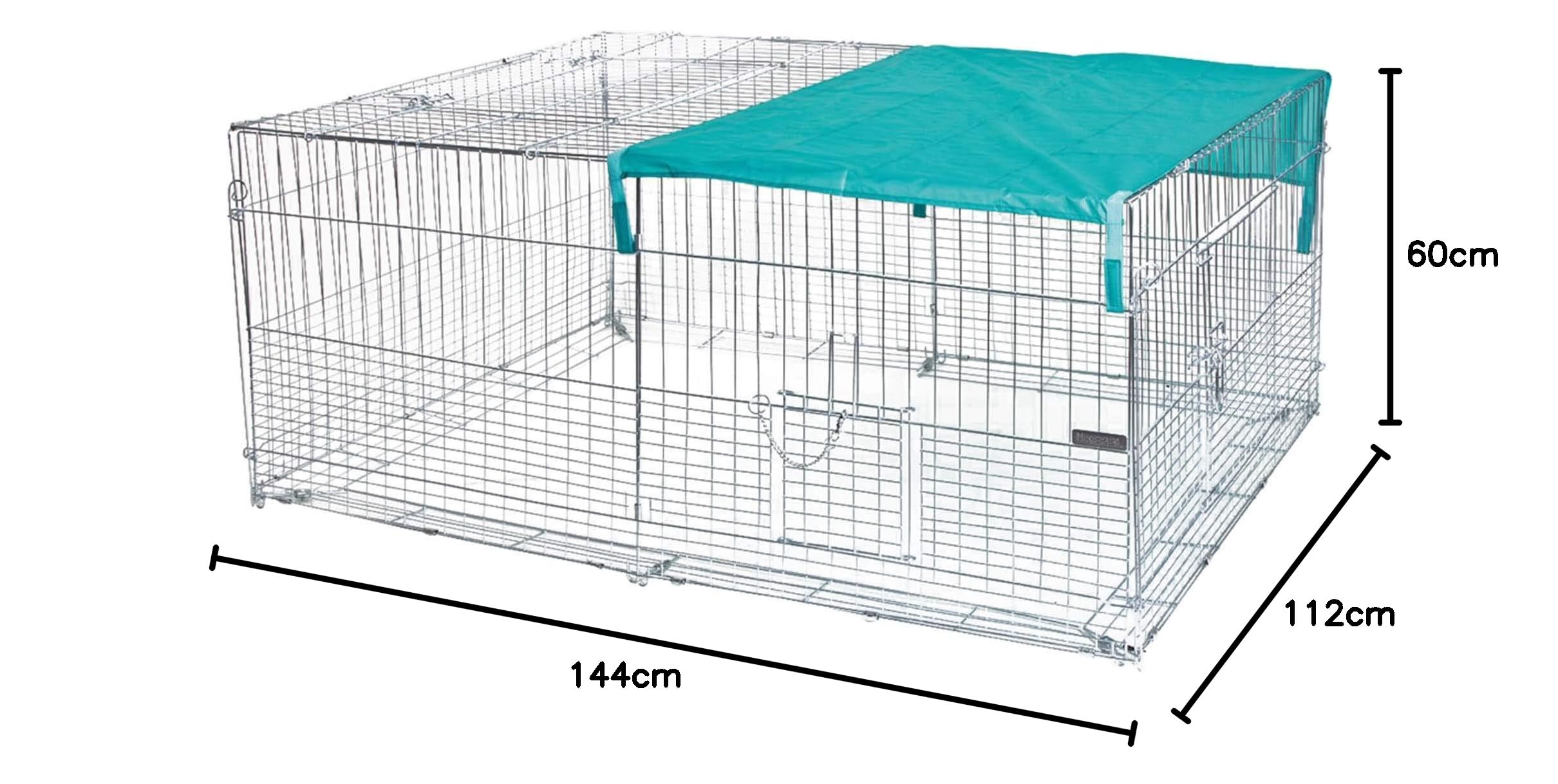 Kerbl Pet Recinzione Esterna per roditori Giovani Animali, 144X112X60cm
