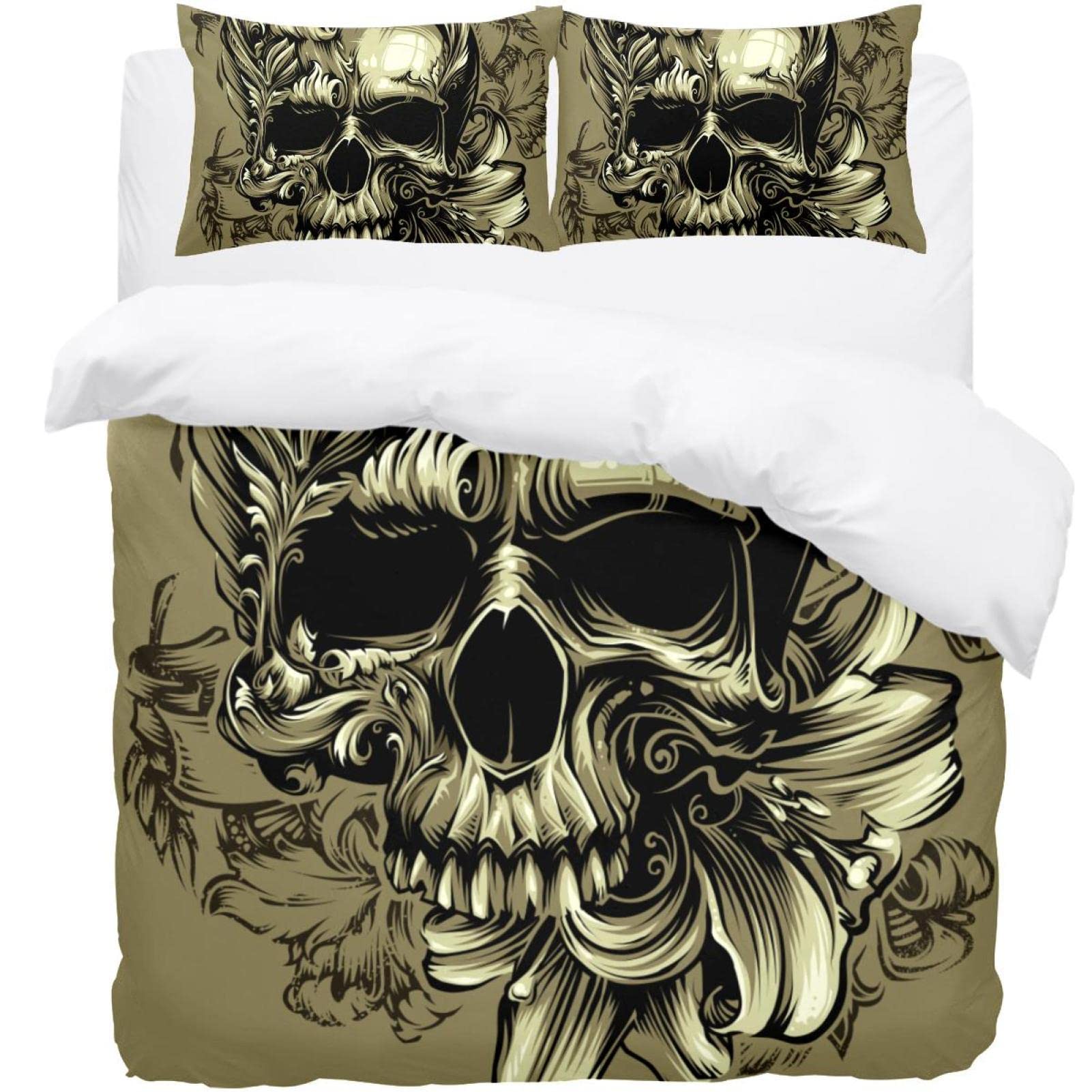Parure de lit simple 3 pièces avec housse de couette douce et taies