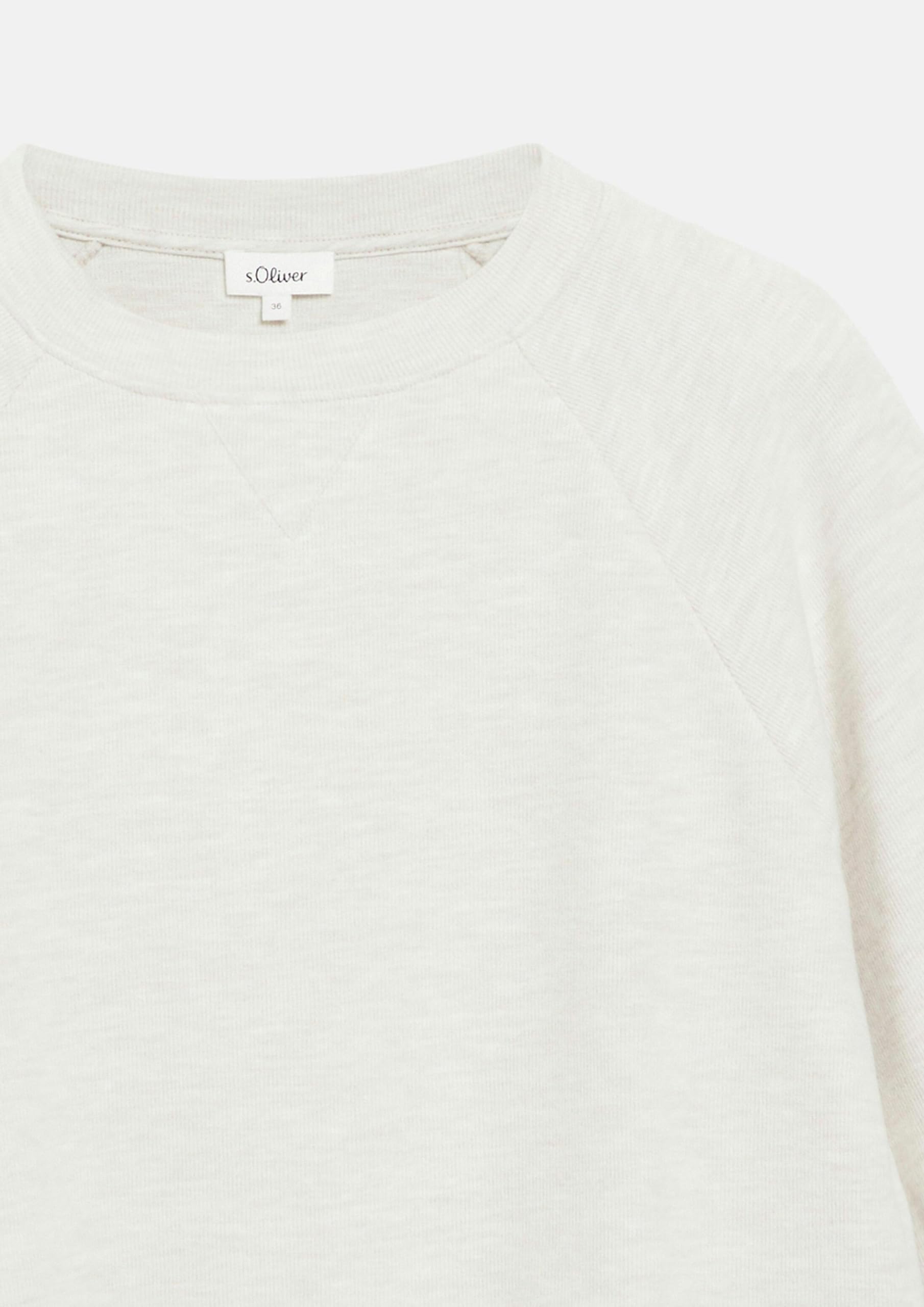s.Oliver Weiches Sweatshirt mit 3/4-Ärmeln