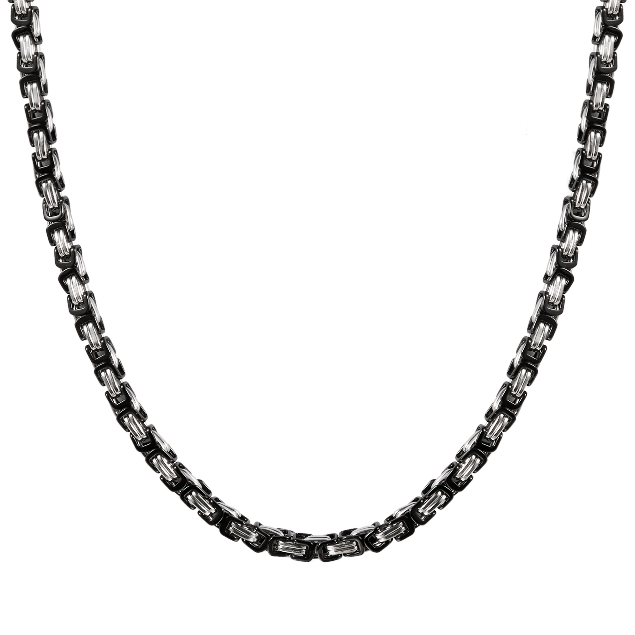 JewelryWe Schmuck Damen Choker Kette Kropfband Set schwarz m
