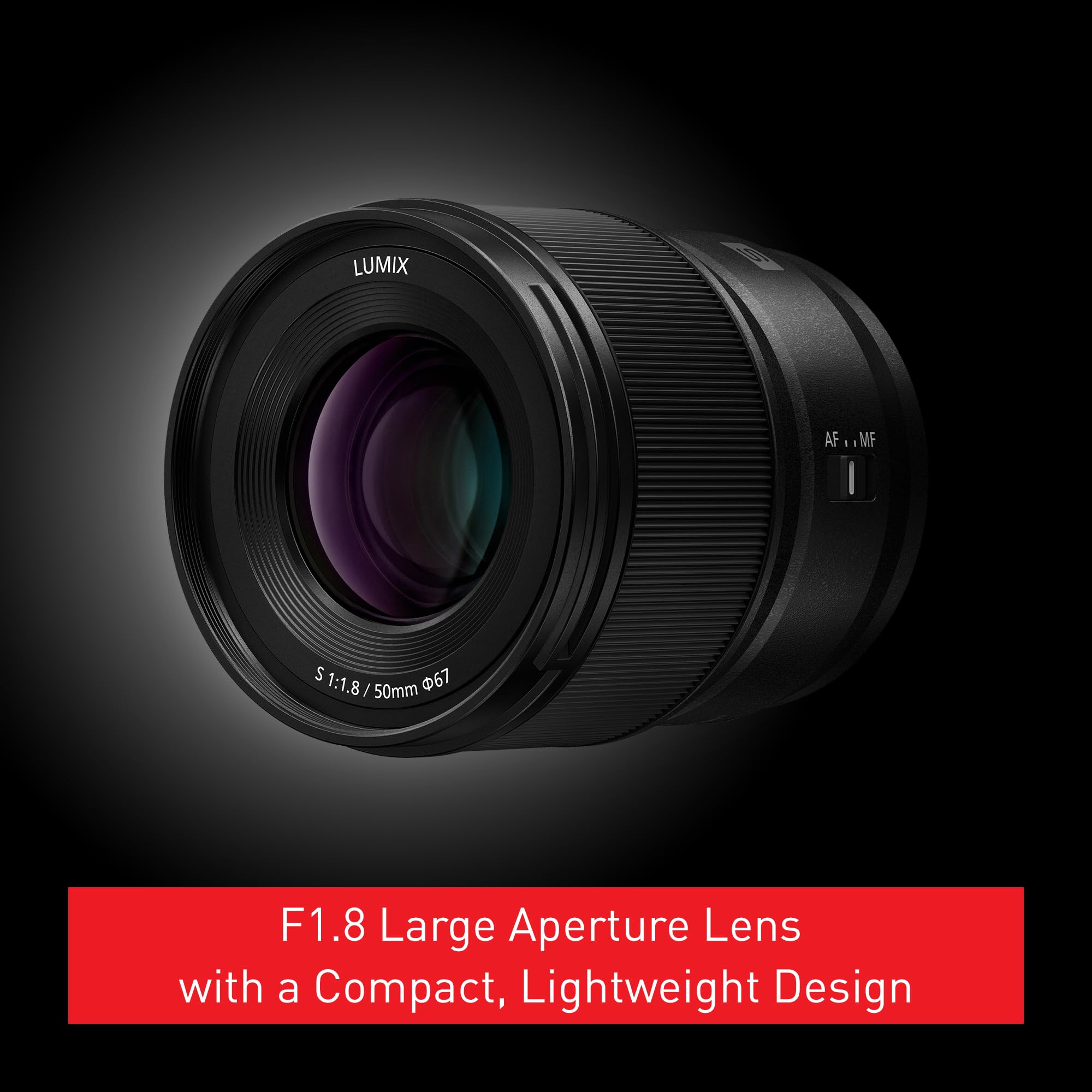 Panasonic Lumix S 50mm F1.8 | Objectif à focale Fixe Plein Format S-S50E (Bokeh, Portraits, Tropicalisé, Compact et léger) Noir – Compatible Monture L | Provenance France. Emballage securisé. Livré avec Facture dont TVA.