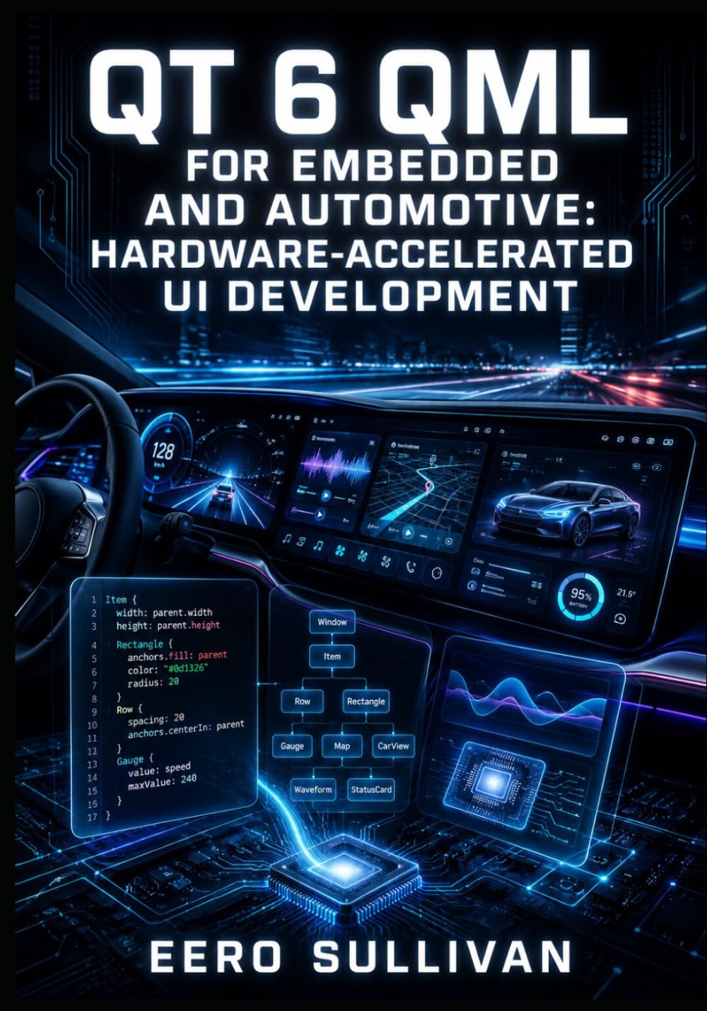 QT 6 QML FOR EMBEDDED AND AUTOMOTIVE: HARDWARE-ACCELERATED UI DEVELOPMENT: Build Fluid Interfaces with Qt Quick, SSGI 3D, Declarative Async, and Flexbox Layouts on Embedded Linux