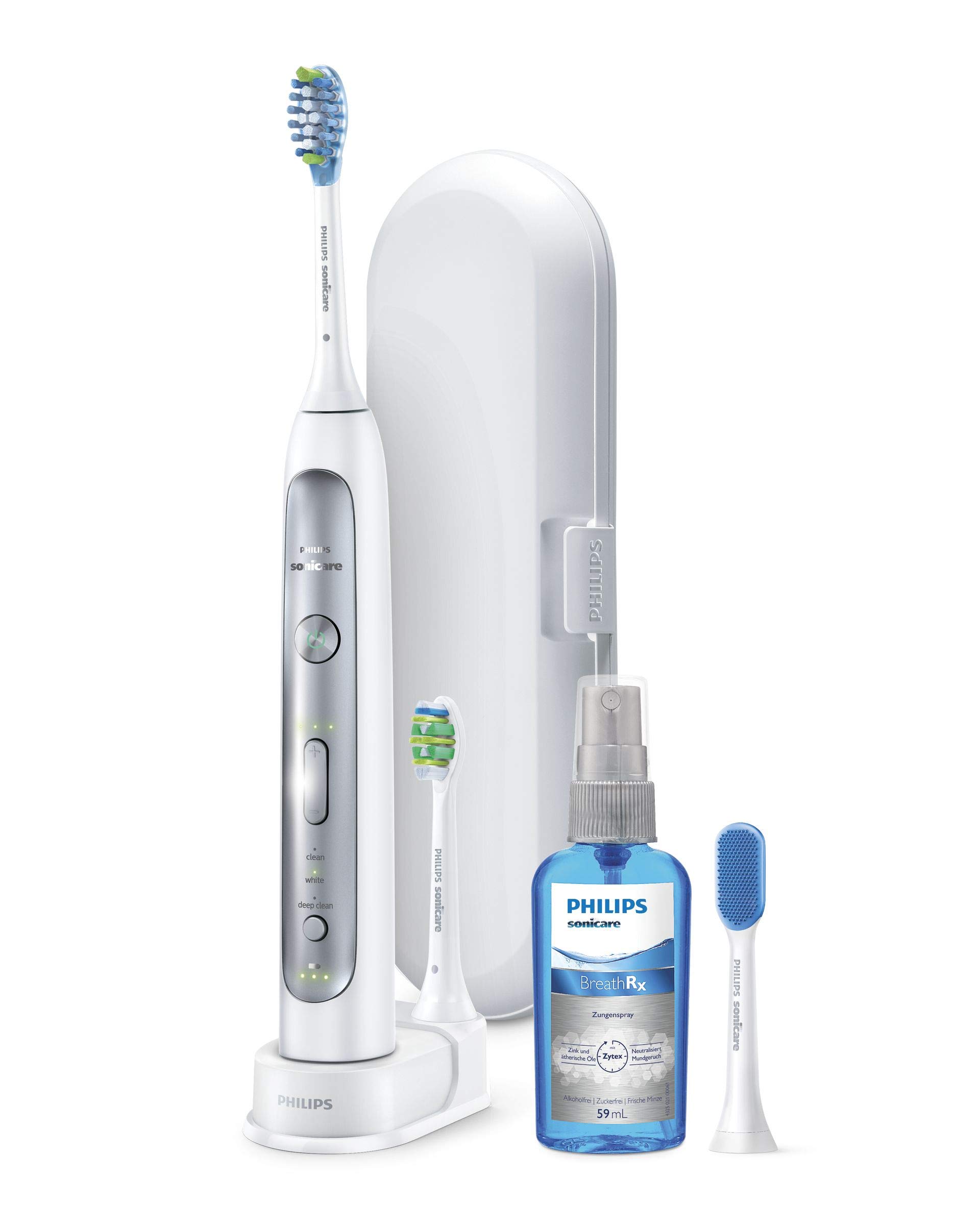 Philips Sonicare FlexCare Platinum HX9188/10 - Spazzolino elettrico sonico (status, batteria, integrato, agli ioni di litio, 110-240 V, 1 pezzo
