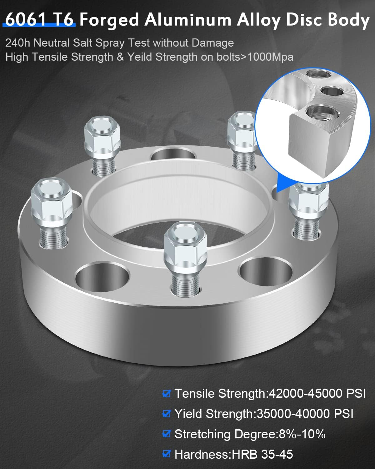 ECCPP 5lug Wheel Spacers for Tundra 5x5.9/5x150 Hubcentric Wheel Spacers 1.5inch 98-07 for LX470 08-22 for Sequoia 07-21 for Tundra-2PCS