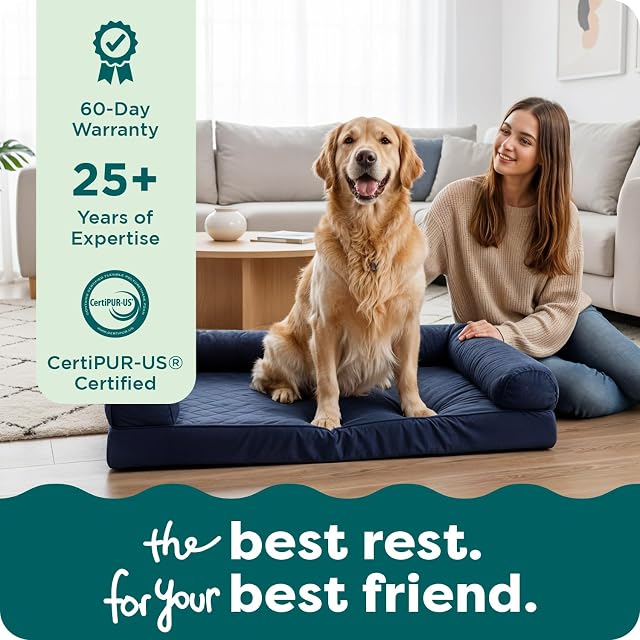 Foto 8 de 8 de FurHaven Pet Quilted Orthopedic Sofa Bed, Large, Warm Brown