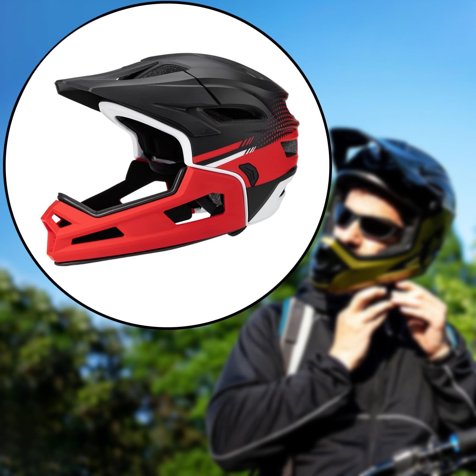 Casque Intégral pour VTT, Casque de Vélo, Confortable pour Hommes et Femmes, Casques de Vélo pour Skateboard, Snowboarders, Adultes