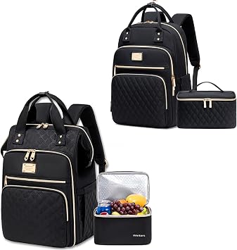 Weitars Laptop Backpack With Lunch Box 2 Pack