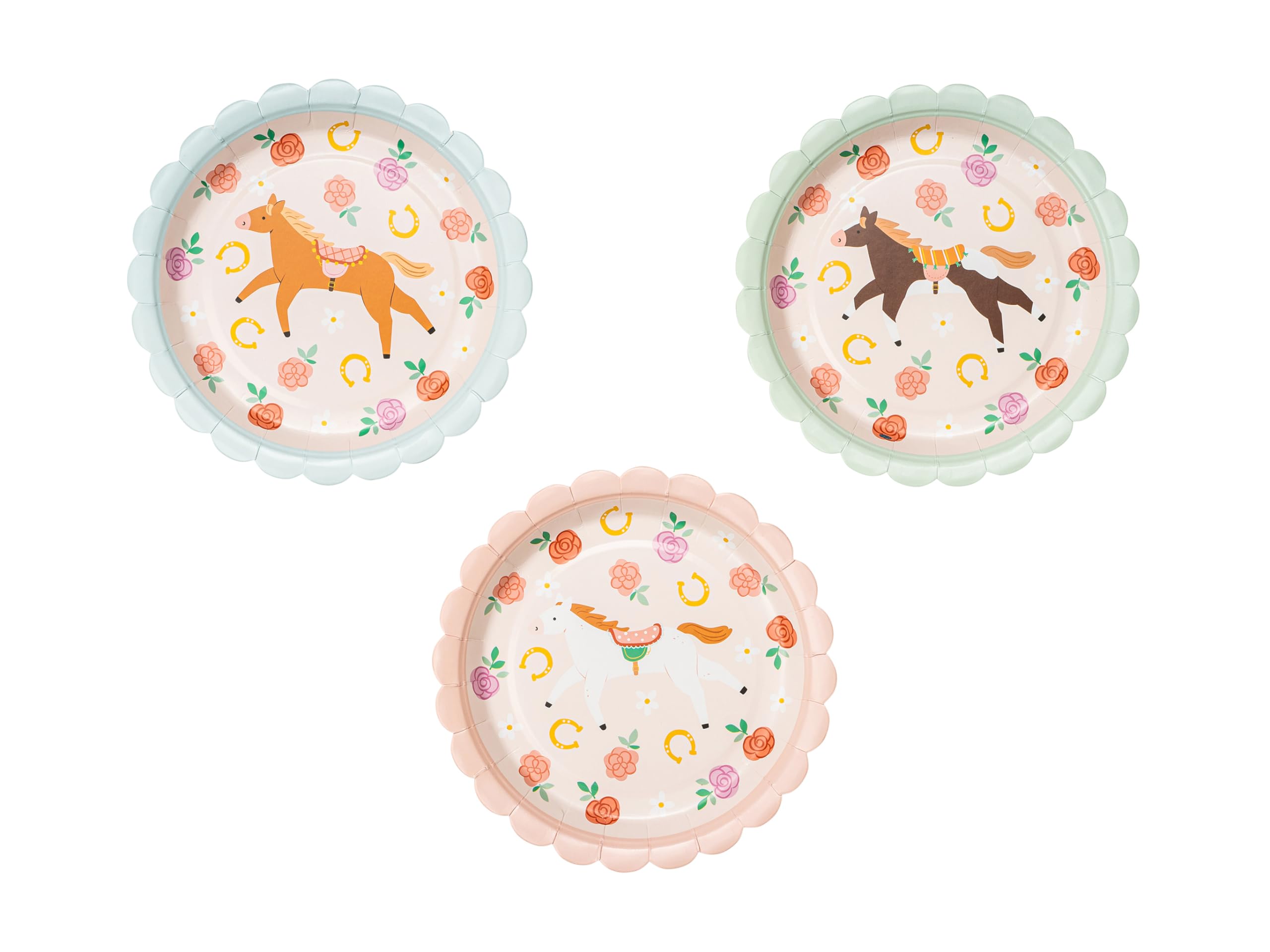 6 Pony Horse Party Paper Plates, Girls Birthday Party, Horse Tableware, Pony Birthday Partyware, Pony Horse Plates