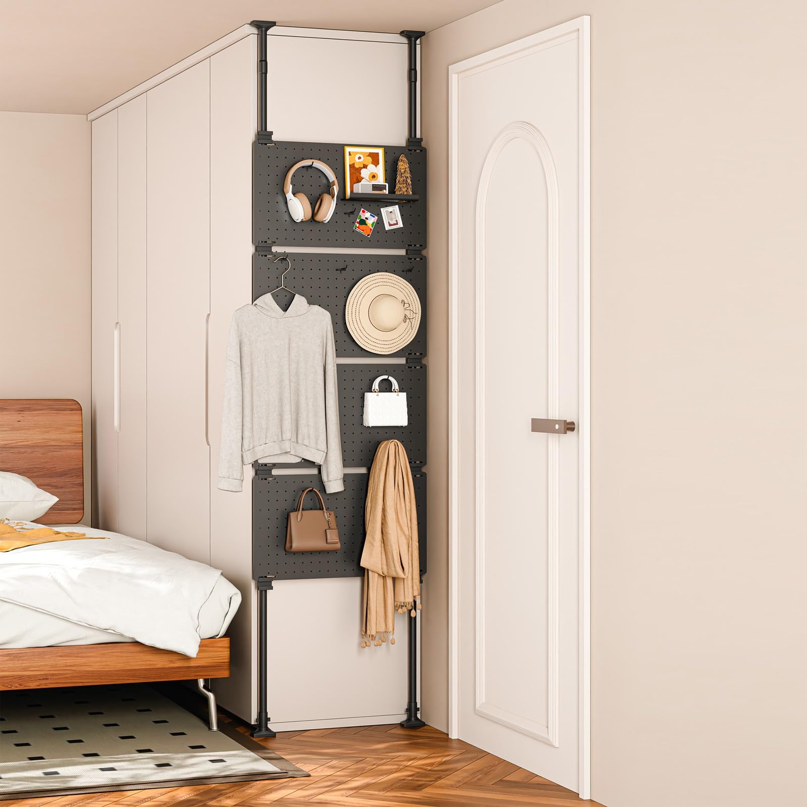 Amazon.co.jp: 突っ張り有孔ボード パーテーション (パンチングボード